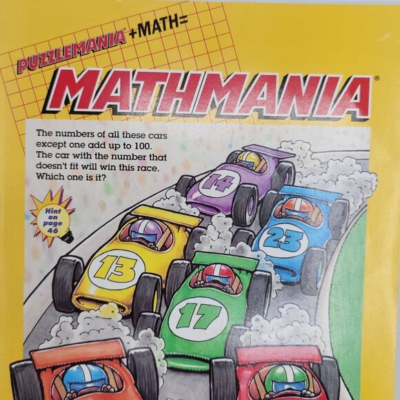 2/$15 Highlights Mathmania Lot of 2 Books 1999 Yellow Green Homeschool Math VTG - Picture 2 of 8